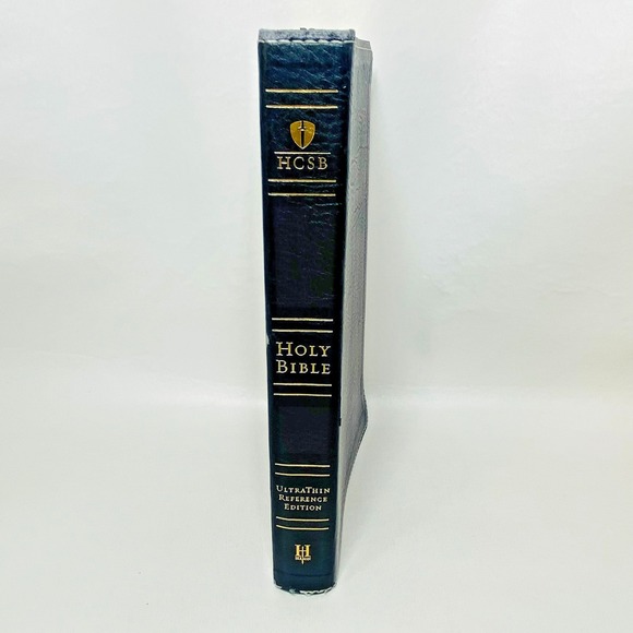 HCSB Holman Ultrathin Reference Bible 2012 Softcover Black Leathertouch - Picture 1 of 14